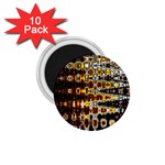 Bright Yellow And Black Abstract 1.75  Magnets (10 pack)  Front