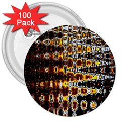 Bright Yellow And Black Abstract 3  Buttons (100 Pack)  by Nexatart