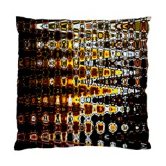 Bright Yellow And Black Abstract Standard Cushion Case (one Side) by Nexatart