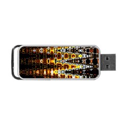 Bright Yellow And Black Abstract Portable Usb Flash (one Side) by Nexatart