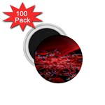 Red Fractal Valley In 3d Glass Frame 1.75  Magnets (100 pack)  Front