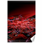 Red Fractal Valley In 3d Glass Frame Canvas 24  x 36  23.35 x34.74  Canvas - 1