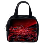 Red Fractal Valley In 3d Glass Frame Classic Handbags (2 Sides) Back