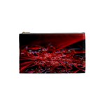 Red Fractal Valley In 3d Glass Frame Cosmetic Bag (Small)  Front