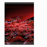 Red Fractal Valley In 3d Glass Frame Small Garden Flag (Two Sides) Front