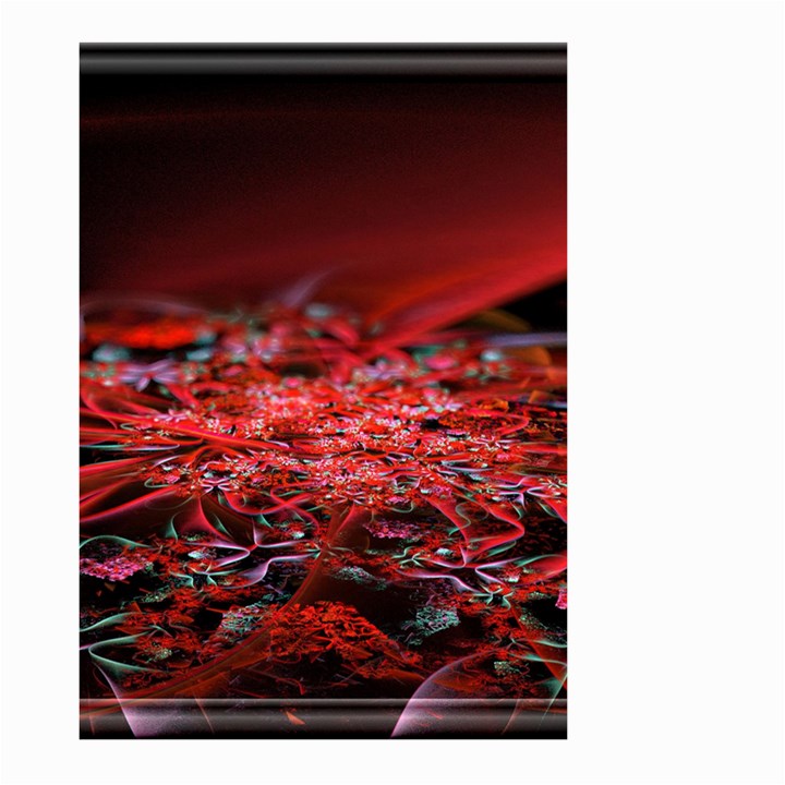 Red Fractal Valley In 3d Glass Frame Large Garden Flag (Two Sides)