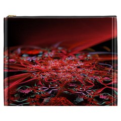 Red Fractal Valley In 3d Glass Frame Cosmetic Bag (XXXL) 