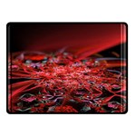 Red Fractal Valley In 3d Glass Frame Double Sided Fleece Blanket (Small)  45 x34  Blanket Front