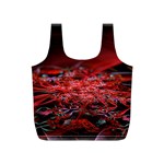 Red Fractal Valley In 3d Glass Frame Full Print Recycle Bags (S)  Back