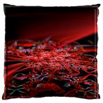 Red Fractal Valley In 3d Glass Frame Large Flano Cushion Case (One Side) Front