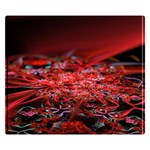 Red Fractal Valley In 3d Glass Frame Double Sided Flano Blanket (Small)  50 x40  Blanket Front