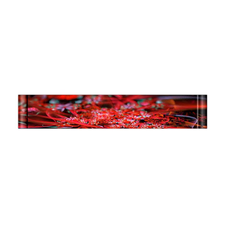 Red Fractal Valley In 3d Glass Frame Flano Scarf (Mini)