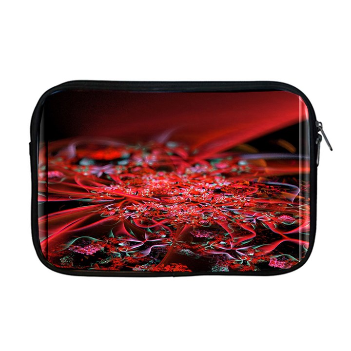 Red Fractal Valley In 3d Glass Frame Apple MacBook Pro 17  Zipper Case