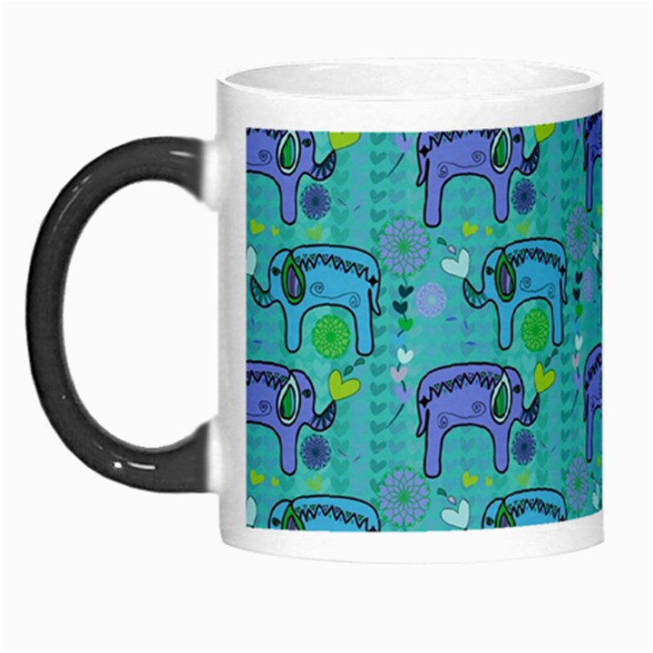 Elephants Animals Pattern Morph Mugs