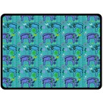 Elephants Animals Pattern Double Sided Fleece Blanket (Large)  80 x60  Blanket Front