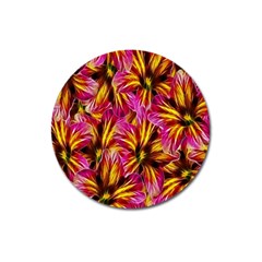 Floral Pattern Background Seamless Magnet 3  (round) by Nexatart