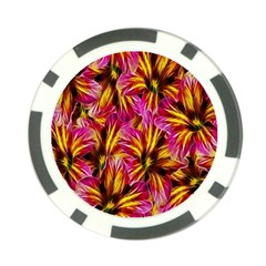 Floral Pattern Background Seamless Poker Chip Card Guard (10 Pack) by Nexatart