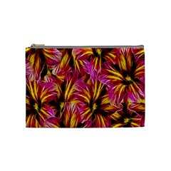 Floral Pattern Background Seamless Cosmetic Bag (medium)  by Nexatart