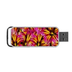 Floral Pattern Background Seamless Portable Usb Flash (one Side) by Nexatart