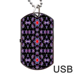 Digital Computer Graphic Seamless Wallpaper Dog Tag Usb Flash (one Side) by Nexatart