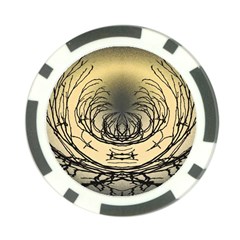 Atmospheric Black Branches Abstract Poker Chip Card Guard by Nexatart