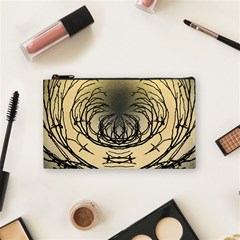 Atmospheric Black Branches Abstract Cosmetic Bag (small)  by Nexatart