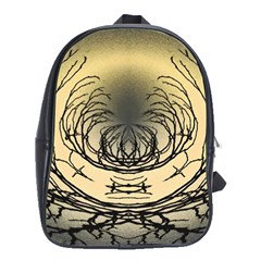 Atmospheric Black Branches Abstract School Bags(large)  by Nexatart