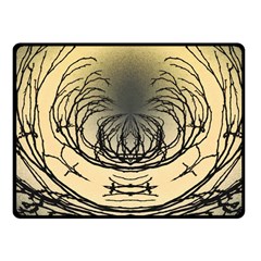 Atmospheric Black Branches Abstract Fleece Blanket (small) by Nexatart