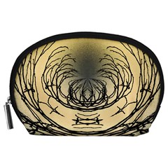 Atmospheric Black Branches Abstract Accessory Pouches (large)  by Nexatart