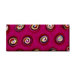 Digitally Painted Abstract Polka Dot Swirls On A Pink Background Cosmetic Storage Cases by Nexatart