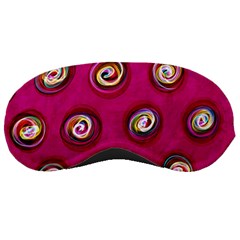 Digitally Painted Abstract Polka Dot Swirls On A Pink Background Sleeping Masks by Nexatart