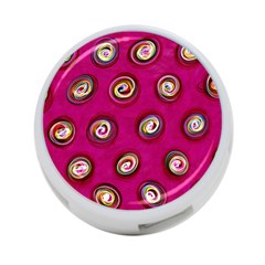 Digitally Painted Abstract Polka Dot Swirls On A Pink Background 4-port Usb Hub (one Side) by Nexatart