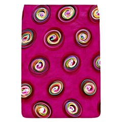 Digitally Painted Abstract Polka Dot Swirls On A Pink Background Flap Covers (s)  by Nexatart