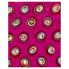 Digitally Painted Abstract Polka Dot Swirls On A Pink Background Drawstring Bag (small) by Nexatart