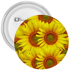 Sunflowers Background Wallpaper Pattern 3  Buttons by Nexatart