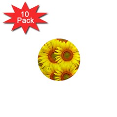 Sunflowers Background Wallpaper Pattern 1  Mini Magnet (10 Pack)  by Nexatart