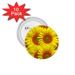 Sunflowers Background Wallpaper Pattern 1 75  Buttons (10 Pack) by Nexatart