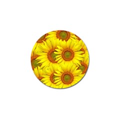 Sunflowers Background Wallpaper Pattern Golf Ball Marker (4 Pack) by Nexatart