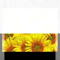 Sunflowers Background Wallpaper Pattern Rectangular Jigsaw Puzzl by Nexatart