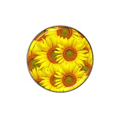 Sunflowers Background Wallpaper Pattern Hat Clip Ball Marker by Nexatart