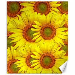 Sunflowers Background Wallpaper Pattern Canvas 20  X 24   by Nexatart