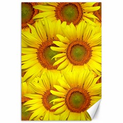 Sunflowers Background Wallpaper Pattern Canvas 20  X 30   by Nexatart