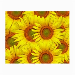 Sunflowers Background Wallpaper Pattern Small Glasses Cloth (2-side) by Nexatart