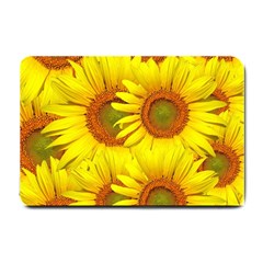 Sunflowers Background Wallpaper Pattern Small Doormat  by Nexatart