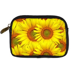 Sunflowers Background Wallpaper Pattern Digital Camera Cases by Nexatart