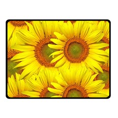 Sunflowers Background Wallpaper Pattern Fleece Blanket (small) by Nexatart