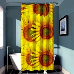 Sunflowers Background Wallpaper Pattern Shower Curtain 36  X 72  (stall)  by Nexatart