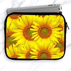 Sunflowers Background Wallpaper Pattern Apple Ipad 2/3/4 Zipper Cases by Nexatart