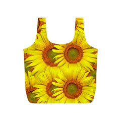 Sunflowers Background Wallpaper Pattern Full Print Recycle Bags (s)  by Nexatart