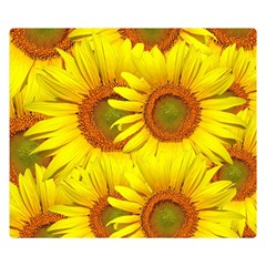 Sunflowers Background Wallpaper Pattern Double Sided Flano Blanket (small)  by Nexatart